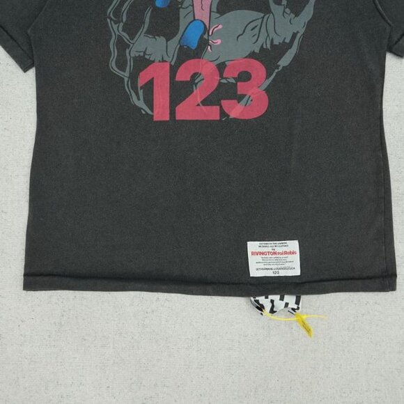 RIVINGTON ROI REBIS Miami God S Hand Printed Black Short Sleeve - Picture 4 of 6